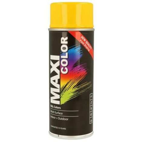 Maxicolor Spray Gloss Rape Yellow RAL1021 400ml Paint