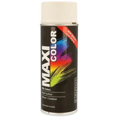 MaxiColor Spray Matt White RAL9010 - 400ml Decorative Paint