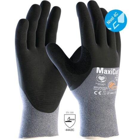MaxiCut® Oil™ Schnittschutz-Strickhandschuhe (44-505), Schwarz/Blau