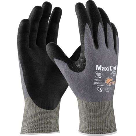 MaxiCut® Ultra™ Schnittschutz-Strickhandschuhe (44-4745D), Hellgrau/Schwarz