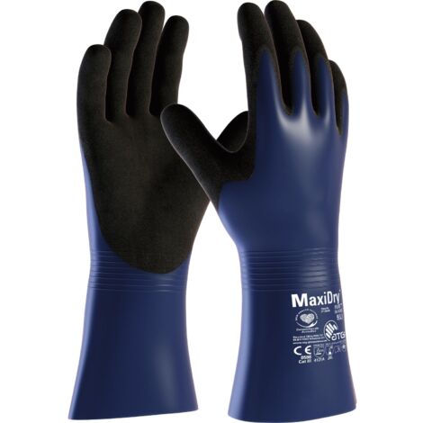 MaxiDry® Plus™ Chemikalienschutz-Handschuhe (56-530), Blau/Schwarz