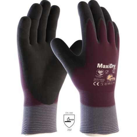 MaxiDry® Zero™ Nylon-Strickhandschuhe (56-451 HCT), SB-Verpackung, Lila/Schwarz