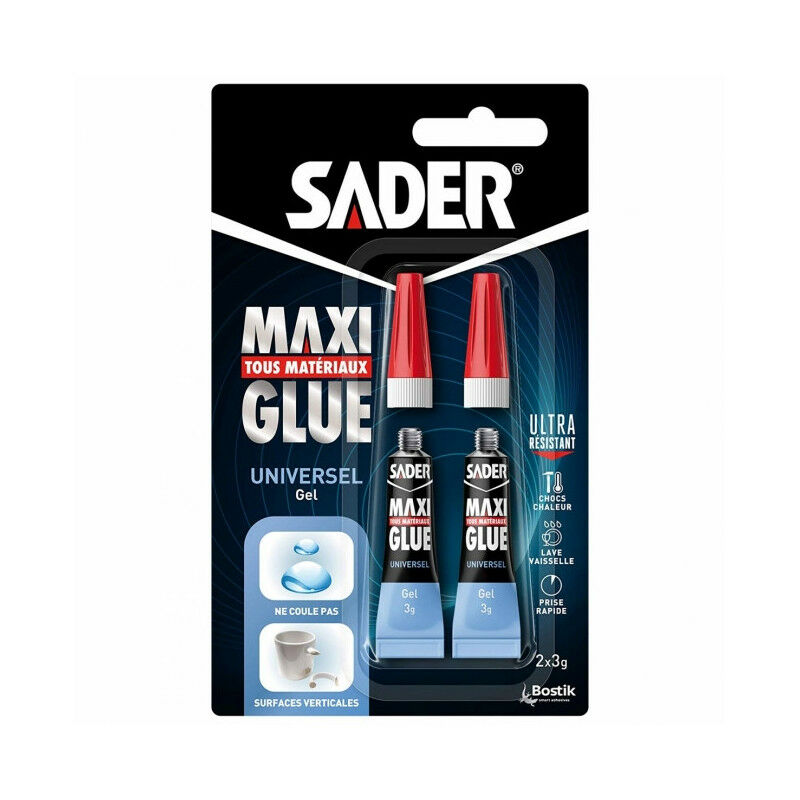 Sader - Colle cyano Maxiglue universel gel 2x 3g