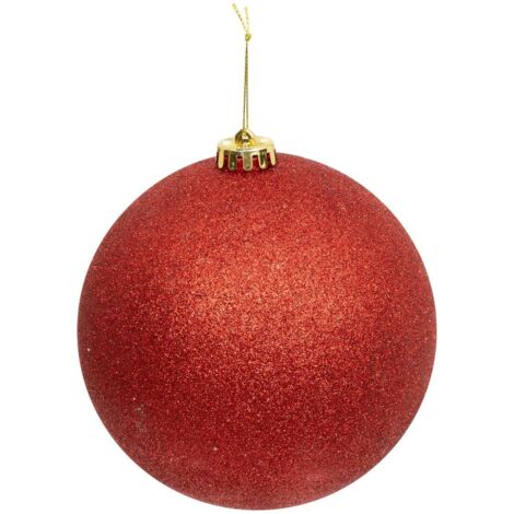 Maxikugel D.15cm mit Glitter rot - Atmosphera créateur d'intérieur
