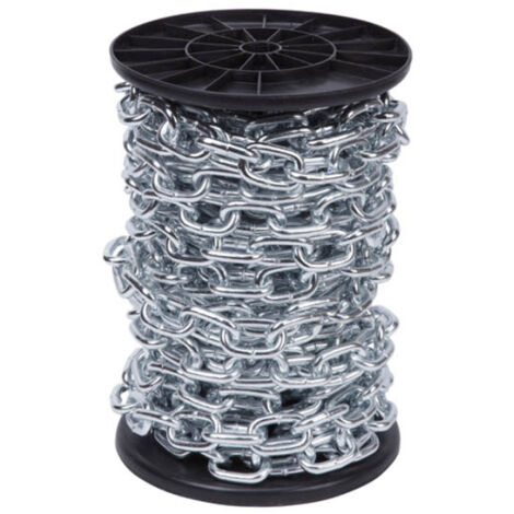 MAXIMA cadena acero cincado 6mm 37mt bobina , Bobina de 37 metros de cadena de acero zincada Fabricada en acero de alta calidad recubierta con zinc, lo que ofrece una protecció