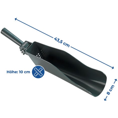 WENKO Maximex Dachrinnenschaufel Maxi, Dachrinnenreiniger mit Teleskopstiel, Schwarz, Eisen grau, Polypropylen anthrazit, Polypropylen schwarz