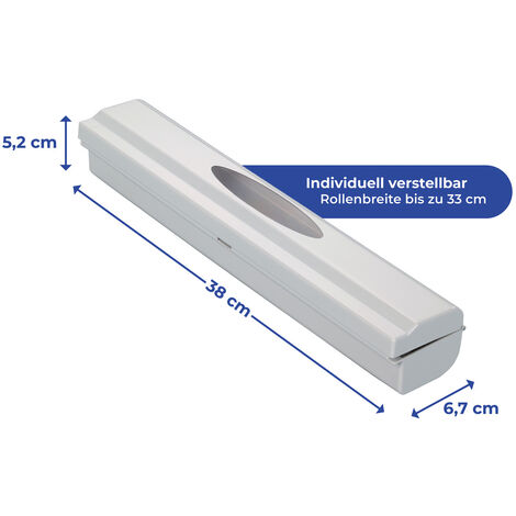 Maximex Folienschneider Perfect-Cutter Lichtgrau, mit Edelstahlklinge, Grau, Kunststoff (ABS) hellgrau, Edelstahl rostfrei silber