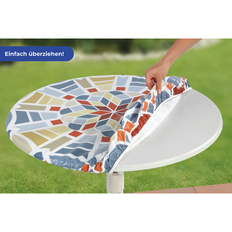 Maximex Spann-Tischdecke, Tischbezug mit Gummiband, Mehrfarbig, Polyvinylchlorid mehrfarbig, Gummi weiß