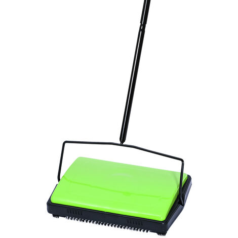 Maximex Teppichkehrer Grün, 28 x 105 x 19 cm, Grün, Eisen schwarz, Eisen grün, Polypropylen schwarz