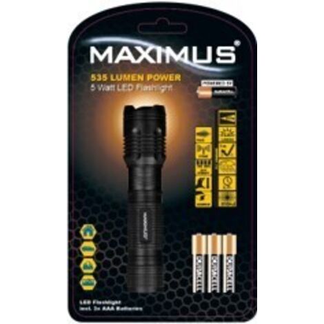 MAXIMUS - Lampe torche 535 lumens reglable 5w ip20 Maximus