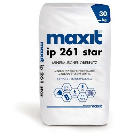 maxit ip 261 star Feinputz weiß 30 kg K 0,5 mm