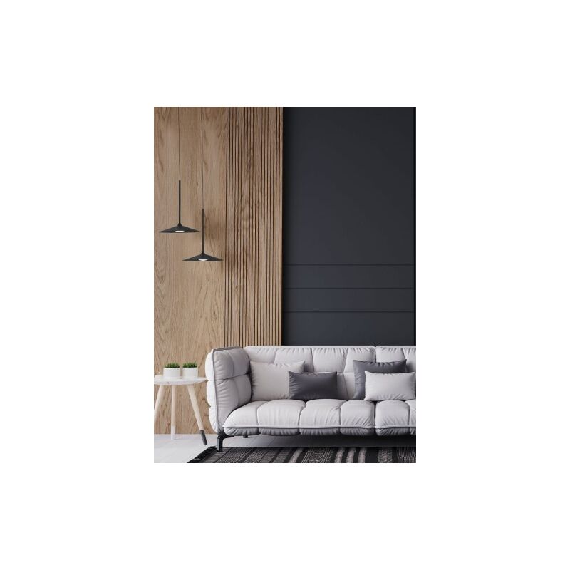 Maxlight P0456 Hana Lampada a Sospensione, Nero
