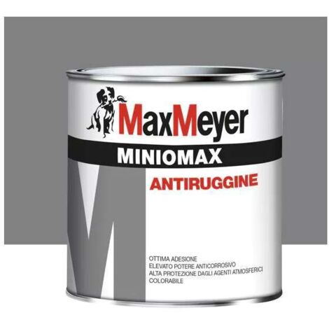 MaxMeyer Antiruggine Miniomax Grigio 0,5L - Alta resistenza