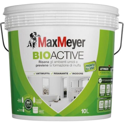MAXMEYER - BIOACTIVE PITTURA ANTIMUFFA TRASPIRANTE PER INTERNI COLORE BIANCO 10 LT. 164954L010001