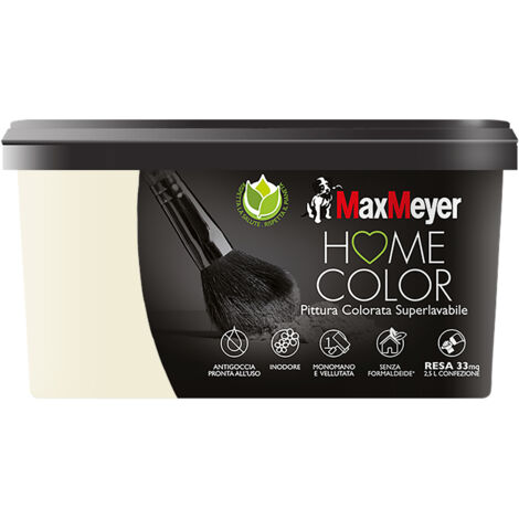 MaxMeyer Idropittura Colorata Superlavabile per Interni, Champagne, 2.5L