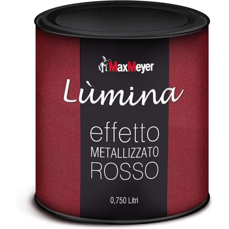 MAXMEYER - LUMINA FINITURA METALLIZZATAPER INTERNI EFFETTO METALLIZZATO ROSSO 750 ML