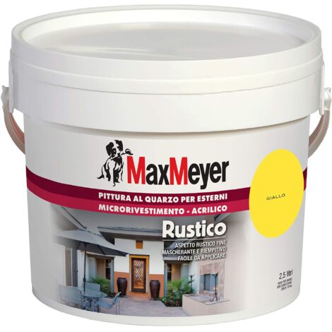 MaxMeyer Pittura per esterni Quarzo Rustico GIALLO 2,5 L