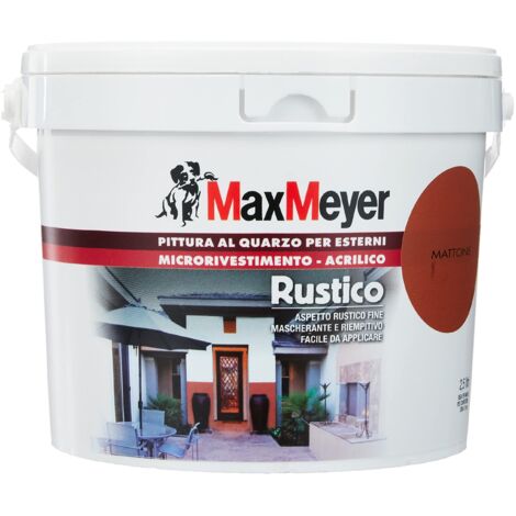 MaxMeyer Pittura per esterni Quarzo Rustico MATTONE 2,5 L