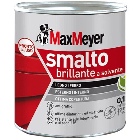 MaxMeyer Smalto a Solvente Brillante Nero R9005 0,125 l