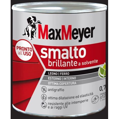MaxMeyer Smalto a Solvente Brillante Nero R9005 0,750 l
