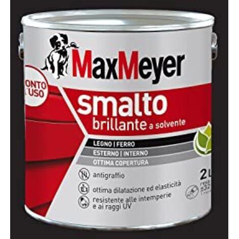 MaxMeyer Smalto a Solvente Brillante Nero R9005 2 l