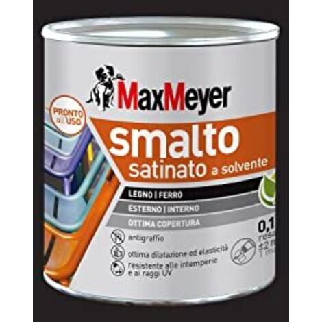 MaxMeyer Smalto a Solvente Satinato Nero R9005 0,125 l