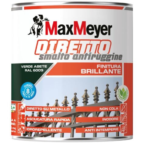 MaxMeyer Smalto Antiruggine Brillante Verde Abete - 0,75L