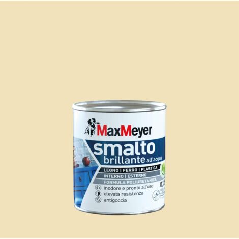 MaxMeyer Smalto Brillante all'acqua Poliuretanico Bianco Panna 0,125 l