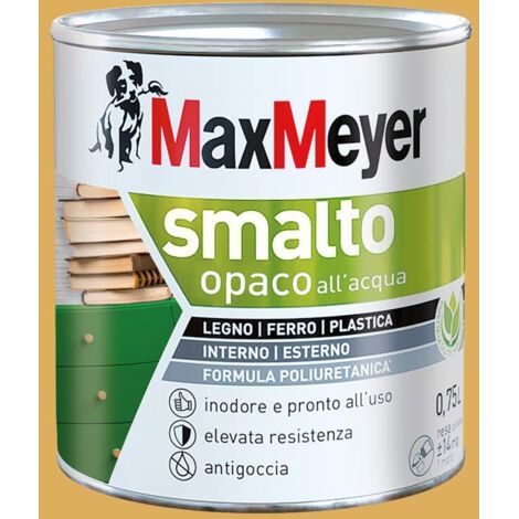 MaxMeyer Smalto Opaco all'acqua Poliuretanico Giallo Estate 0,75 l