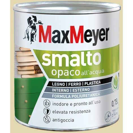 MaxMeyer Smalto Opaco all'acqua Poliuretanico Panna 0,75 l