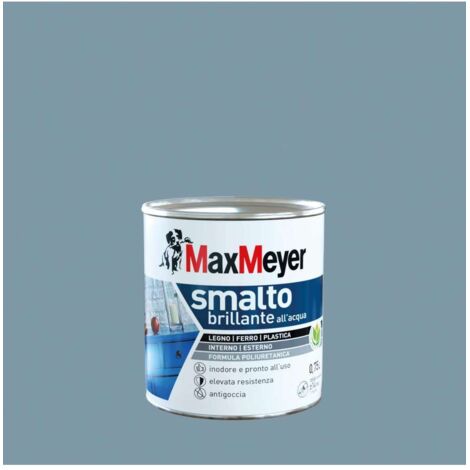 MaxMeyer Smalto Poliuretanico Brillante all'Acqua - Denim - 0,75 l