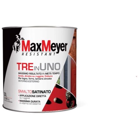 MaxMeyer Smalto satinato all'acqua 3 in 1 BIANCO 0,5 L