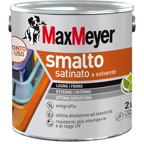 MaxMeyer Smalto Satinato Bianco R9010 - 2 l - Esterni/Interni