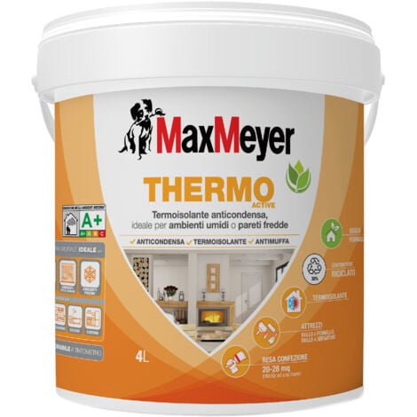 MaxMeyer Thermo Active, Pittura per Interni Antimuffa e Anticondensa, 4L