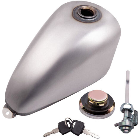 Maxpeedingrods – Réservoir de carburant en fer 5L – Compatible Harley Sportster Ironhead Bobber 1955-1978 – Installation professionnelle recommandée