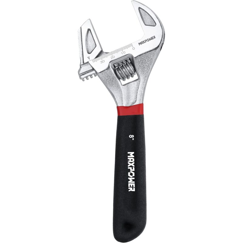Maxpower - Cle a Molette et Pince Multiprise 2 en 1 Grande Ouverture 40mm,Clé à Molette Longeur 200mm