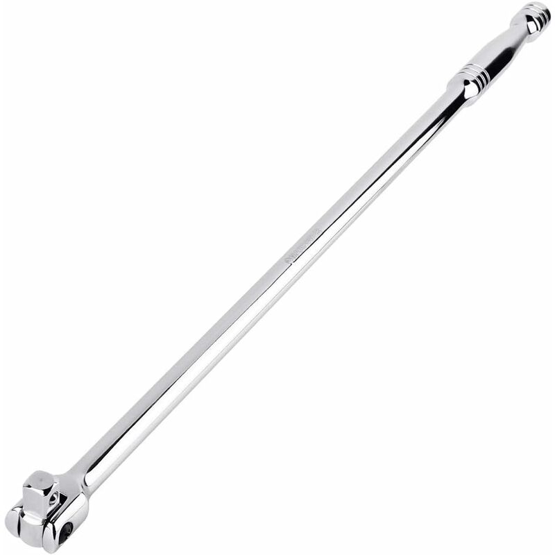 MaxPower Poignée Articulée 1/2" 600 mm Poignee barre 1/2 en Acierau Chrome-vanadium Durable Demonte Roue-Argent