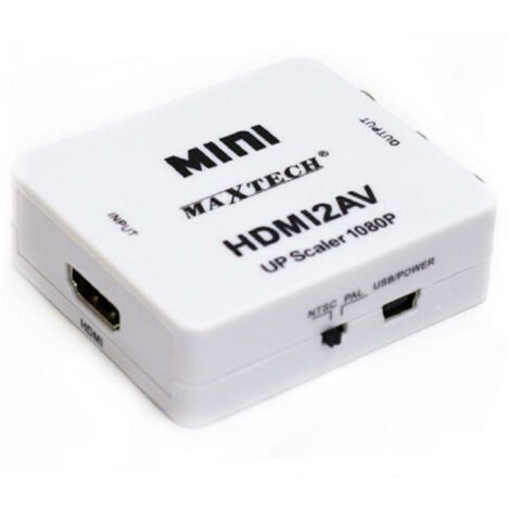 MaxTech - Adattatore Maxtech Convertitore Video Da Hdmi A Rca Interfaccia Hdmi2av Chdmi-rca -