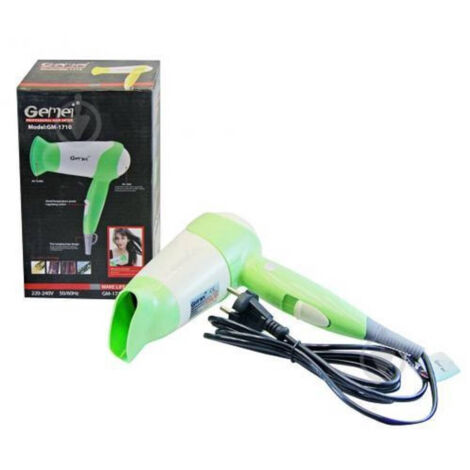 MaxTech - Asciugacapelli Phon Professionale 2 Velocità 1100 Watt Anello Aggancio Gm-1710 -