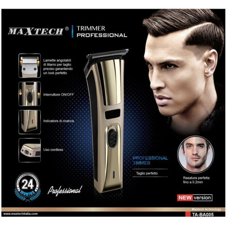 Maxtech Professional Men's Shaver Trimmer Up To 0.2mm New Version Ta-ba005