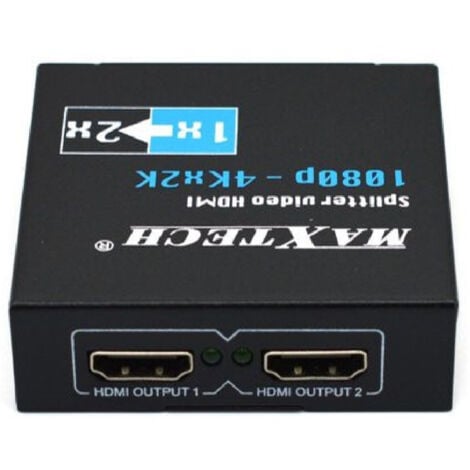 MaxTech - Splitter Sdoppiatore 2 Porte Usb Hdmi Full Hd 1080p Tv Ps3 Xbox 3d 4k Maxtech Dk-102 -