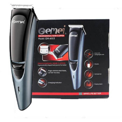 MaxTech - Tagliacapelli Gm6053 Trimmer Taglia Regola Barba Ricaricabile Professionale Uomo -