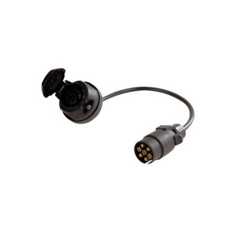 Maxter – Adaptateur rallonge 7 plots mâle et 13 plots femelle – Longueur 50 cm – Pour remorque et attelage – Résistant aux intempéries