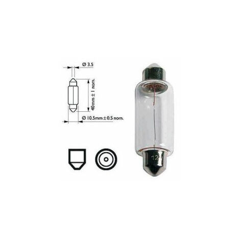 Maxter – Ampoule navette SV 8,5 - 8/12V - 18W - Pack de 10 ampoules pour éclairage performant - Compatible voitures et remorques