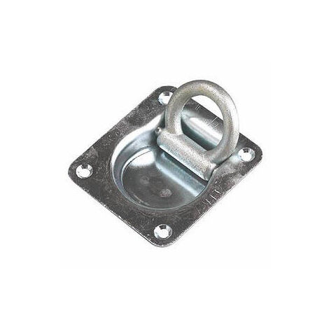 Maxter – Anneau arrimage encastré 25mm en acier galvanisé – Point d'ancrage pour remorque – Immobilisation chargements et équipements