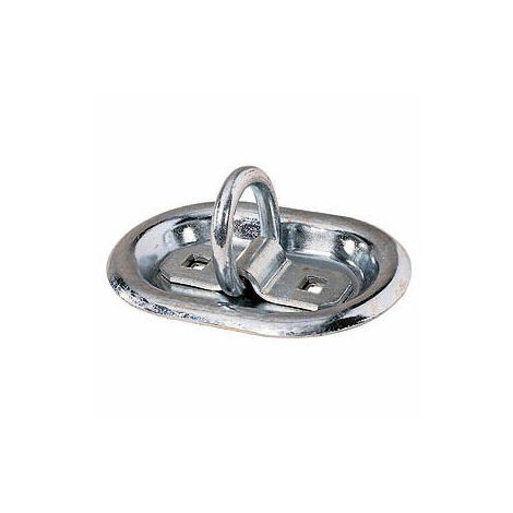 Maxter – Anneau d'amarrage en acier zingué – Cuvette d'encastrement – Stabilise chargements sur remorque – Longueur 100mm