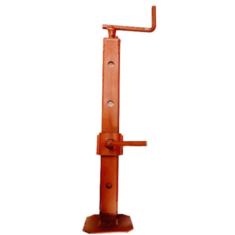 Maxter – Béquille d'appui fixe avec bride à souder – Charge 400kg – Déploiement 680mm fermé, 980mm ouvert – Course 300mm – Tube carré 50mm