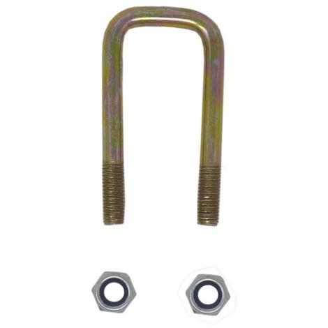 Maxter – Bride pour tube haut 30x60 mm – Écrou nylstop inclus – Filetage M10/25 pour fixation sécurisée – Conçue pour tubes rectangulaires