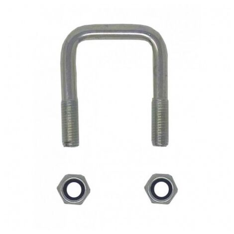 Maxter – Bride tube large 40x40 mm – Fixation solide avec écrou Nylstop – Pour remorque et chantiers humides – Accessoire durable