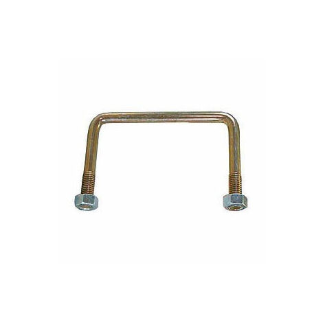 Maxter – Bride tube large 80x30 mm – Fixation durable avec écrou nylstop – Pour tube carré M10/25 – Accessoires remorque